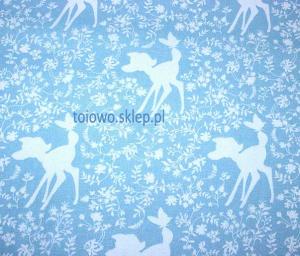 Bambi Blue Disney materiał na metry